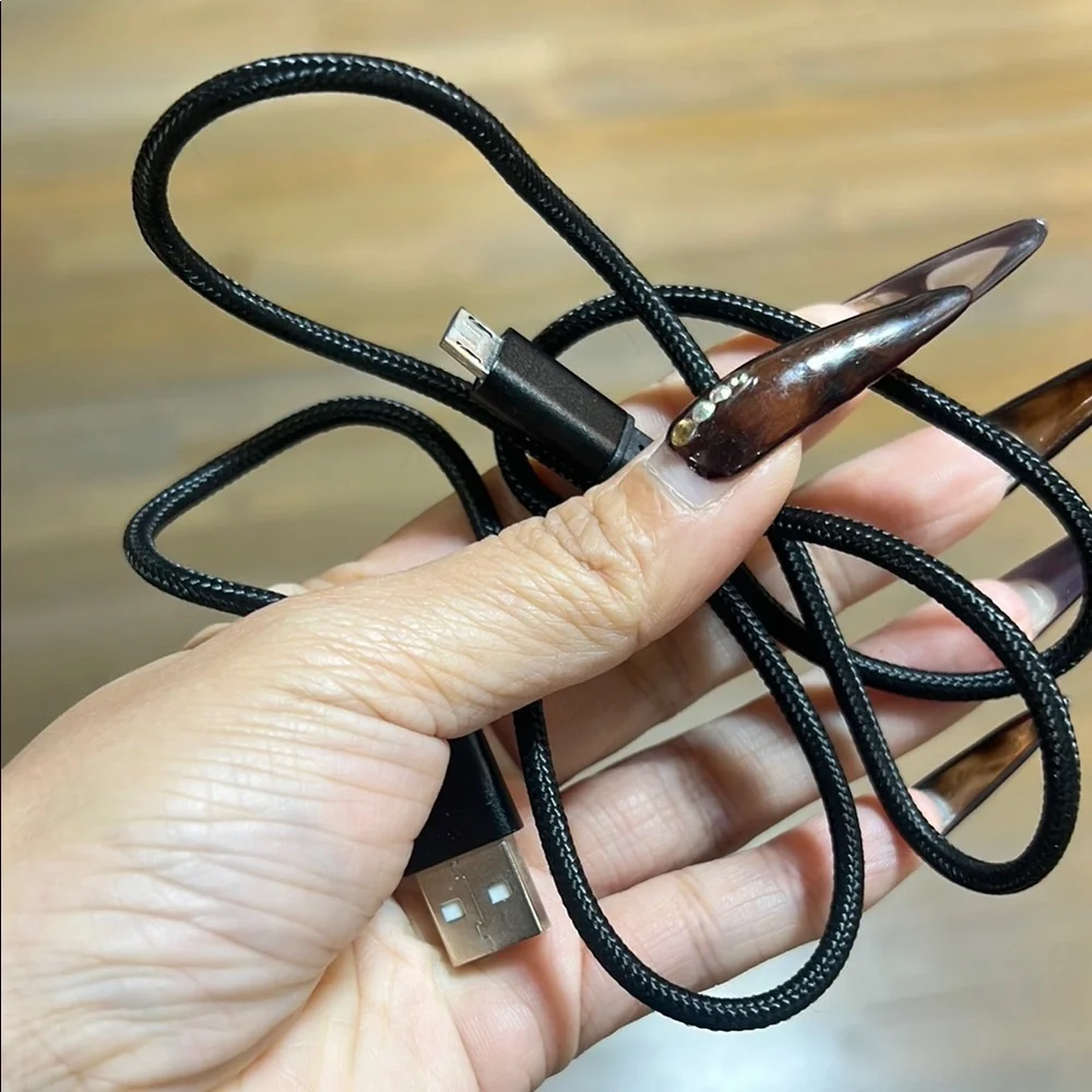 Black E-Reader with USB Cable